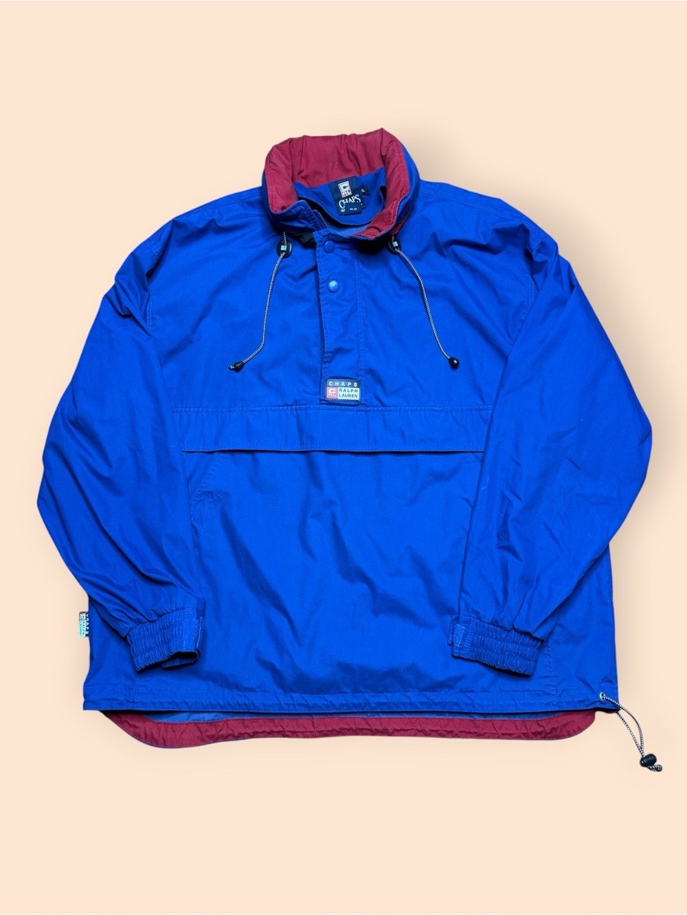 Vintage 1990s Chaps Ralph Lauren Windbreaker Jacket Men’s XL Blue Vtg 90s